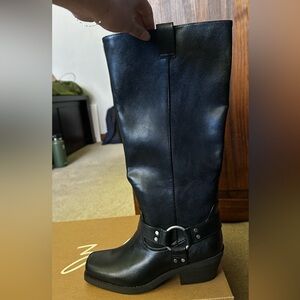 Target black moto knee high boots, never been worn